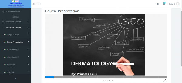 User Courses Activities