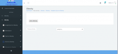 Adaptive Quiz attempt &amp; Badges and Grades